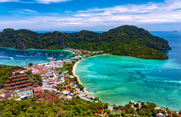 Aerial view of the Phi Phi Island, Thailand