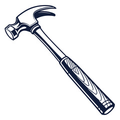 silhouette hammer on white background