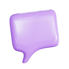 Empty white speech bubble icon on an isolated blank plastic lunch container