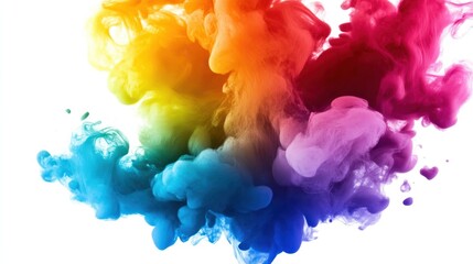 Fototapeta premium Colorful ink swirling in abstract pattern