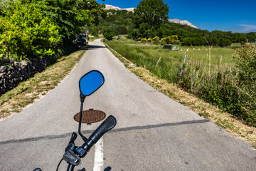 Cycle trail leading to Church of the Mother of God in Jurandvor