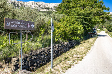 Cycle trail leading to Church of the Mother of God in Jurandvor