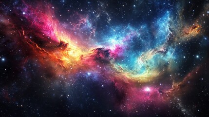 Obraz premium Colorful cosmic nebula