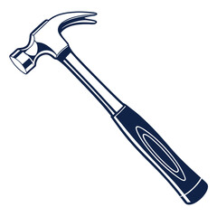 silhouette hammer on white background