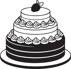 cake illustration, dessert silhouette, layered cake vector, birthday cake graphic, sweet treat shape, celebration cake art, wedding cake vector, pastry silhouette, icing cake design, chocolate cake il