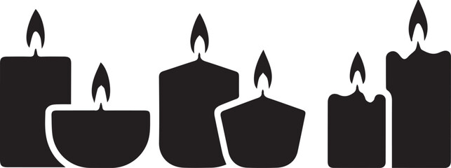 candle silhouette, burning candle vector, wax light outline, candle flame design, vintage candle clipart, candle icon black, spiritual candle shape, religious candle art