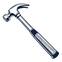silhouette hammer on white background