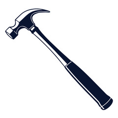 silhouette hammer on white background