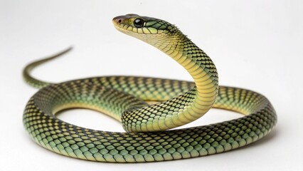 Fototapeta premium Chrysopelea ornata on studio background