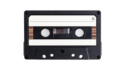 vintage audio cassette isolated on transparent background