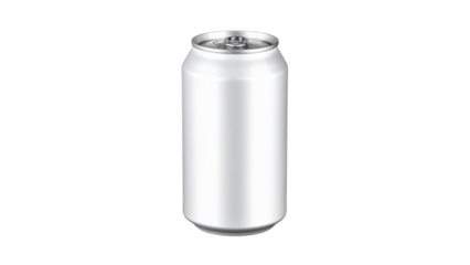 Aluminum slim cans isolated on transparent background