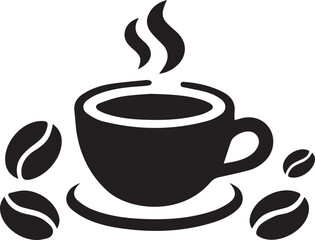 coffee mug outline, hot drink silhouette, steaming cup vector, cozy coffee shape, caffeine icon art, morning beverage graphic, cartoon coffee mug, tea or coffee silhouette, drinkware vector sketch