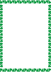 Spring frame template with leaf elements decoration. Easter border with empty space for your text