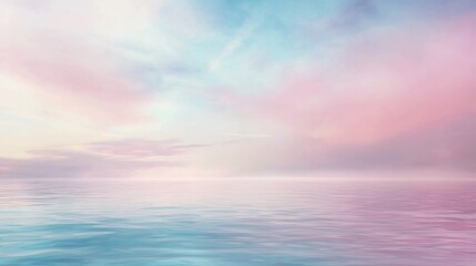 Fototapeta premium A soft pastel sky over a calm lake