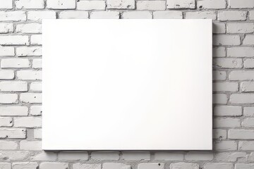 Blank Canvas on Brick Wall - Mockup for Design Inspiration