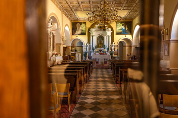 Cycle trail leading to Church of the Mother of God in Jurandvor