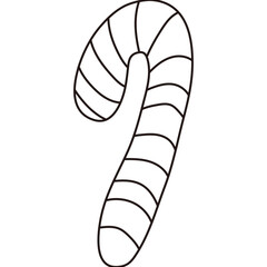 Striped Christmas Candy Cane Doodle

