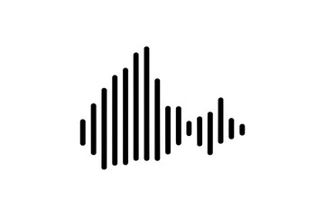 Abstract sound wave illustration in black and white