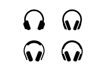 Four headphone icons in a two by two arrangement