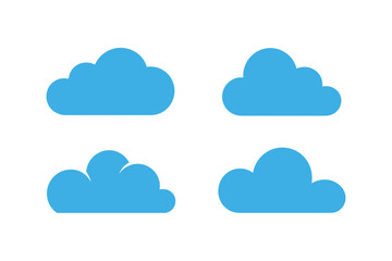Four light blue clouds arranged in a square pattern