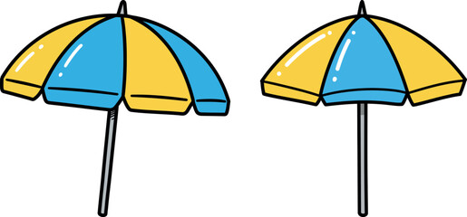 Summer Beach Umbrella Clipart - Colorful Vector Illustration for Seasonal Designs © Vector World