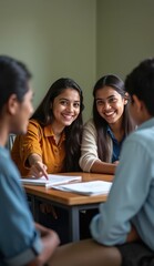 indian classmates bonding during study break