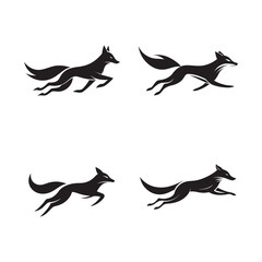 Running Fox In Forest Wilderness