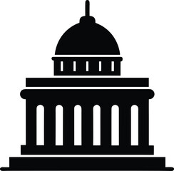 Obraz premium Capitol Building Silhouette