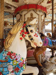carousel in the city of st. petersburg, russia