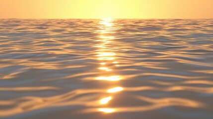 Fototapeta premium Solar Sunlight reflecting on the ocean surface, creating a shimmering golden pathway.