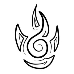 Abstract shape of fire 