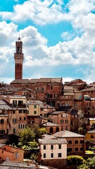panoramic view of Siena, Tuscany, Italy