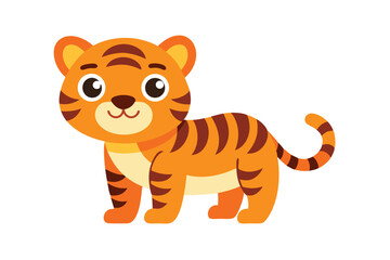 tiger cartoon isolated on white