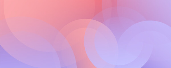 Minimalist abstract background, banner, blue nad pink gradations, abstract circle style shape, vector illustration.