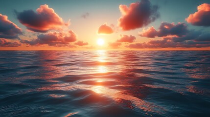 Fototapeta premium Sunset over ocean