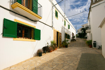 Ibiza, Spain; 1st June 2025: Picturesque town Sant Joan de Labritja in the north of the island of...