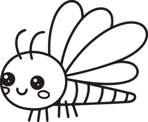 dragonfly icon, dragonfly silhouette, flying insect vector, delicate dragonfly shape, dragonfly outline, 