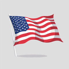 Illustration of United States of America Flag