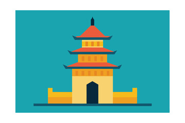 vector illustration of a mosque in india