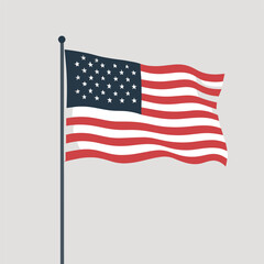 Illustration of United States of America Flag