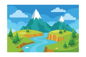 Obraz premium mountain landscape with trees