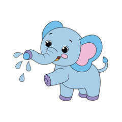 Obraz premium baby elephant cartoon