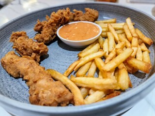 Appetizing Fish N Chips Bites. Crunchy, flavorful, and mouthwatering, a perfect snack for any...