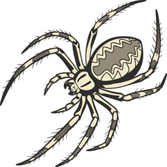 Creepy Spider Line Icons – Thin Outline Vector Symbol Pack
