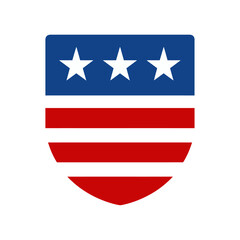American Stars and Stripes Shield Vector &ndash; USA Patriotic Emblem Icon