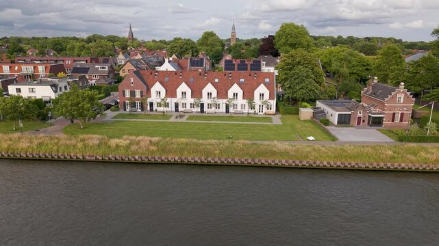 Aerial View of Breukelen from the Amsterdam-Rhine Canal