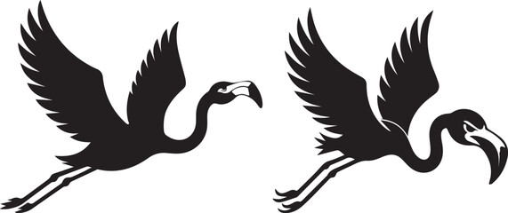 heron icon, bird silhouette, heron vector, wading bird outline, elegant bird shape, heron clipart, tall bird figure, heron drawing, standing bird silhouette, wetland bird icon, 