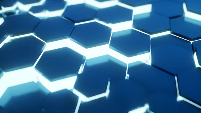 Abstract geometric pattern of hexagonal shapes