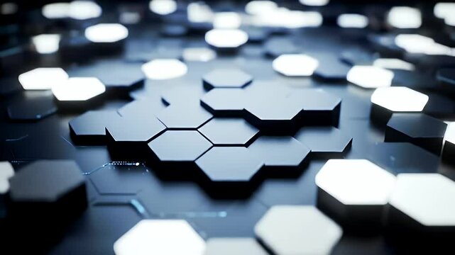 Abstract geometric pattern of hexagons (1)