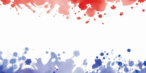 Obraz premium Red and blue usa america flag watercolor background 4th of july independence Day and memorial day labor day America biggest festival and day 